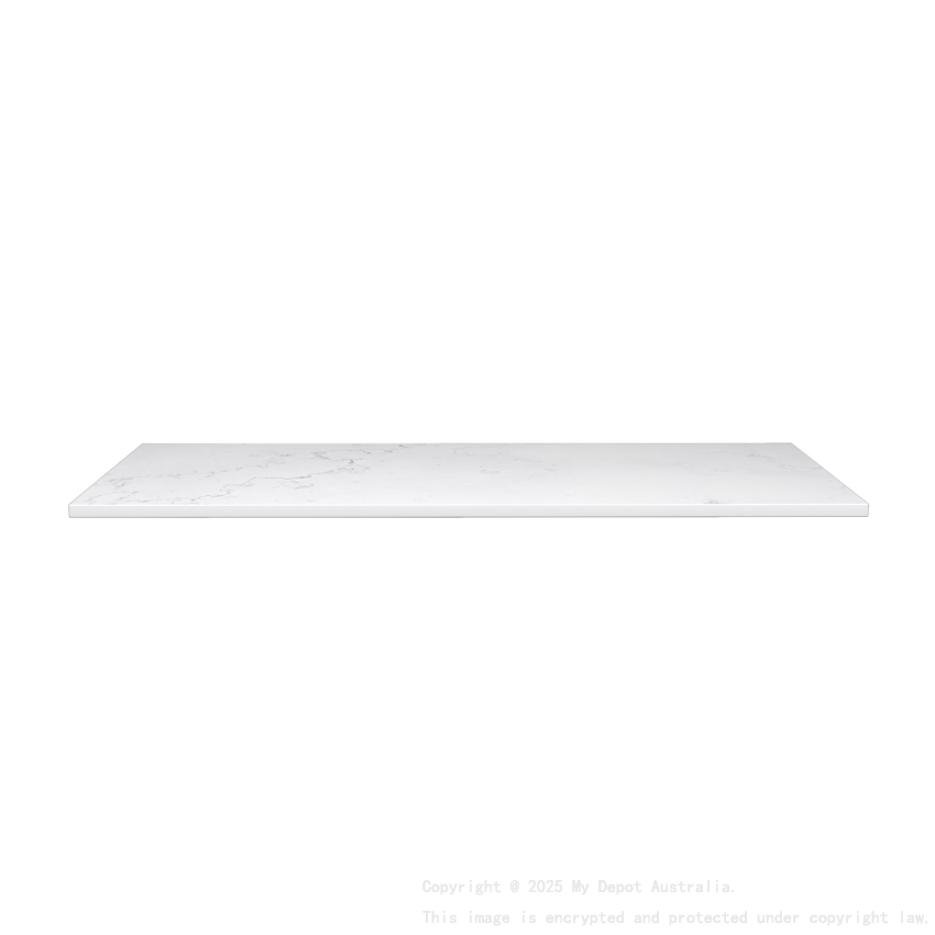 1200mm Quartz Stone Top Gloss White Marble Look Silica-Free Caesarstone Benchtop