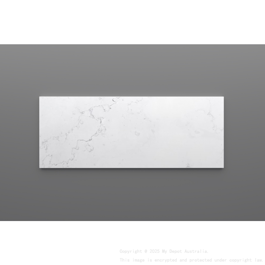 1200mm Quartz Stone Top Gloss White Marble Look Silica-Free Caesarstone Benchtop