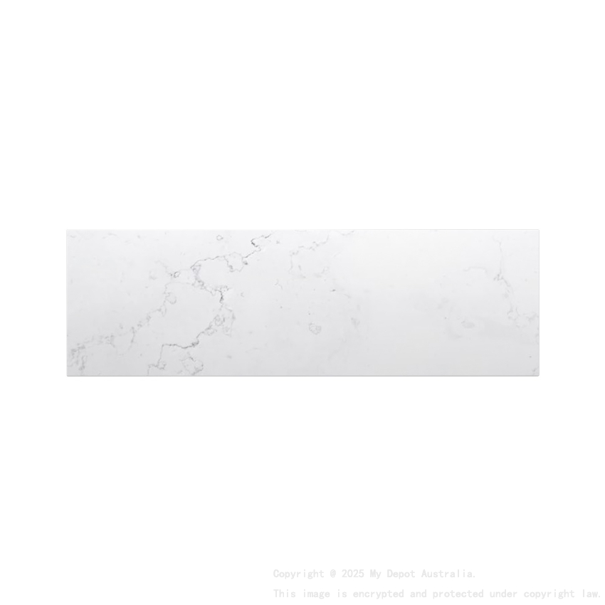 1500mm Quartz Stone Top Gloss White Marble Look Silica-Free Caesarstone Benchtop