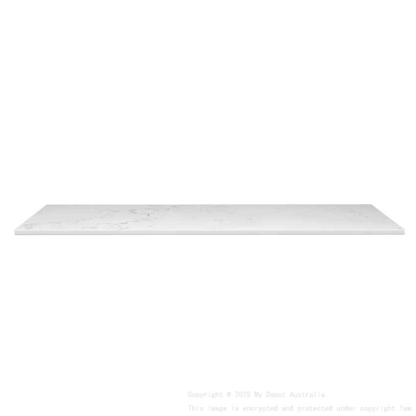 1500mm Quartz Stone Top Gloss White Marble Look Silica-Free Caesarstone Benchtop