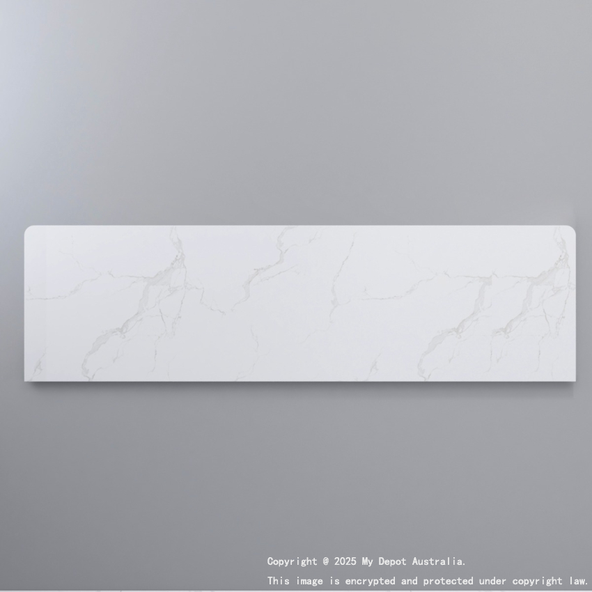 1800mm White Marble Look Sintered Stone Top Benchtop