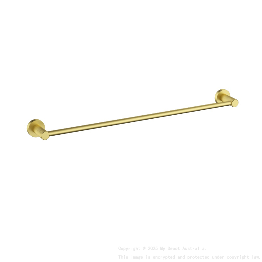 Linie Single Towel Rail 600mm Brushed Gold
