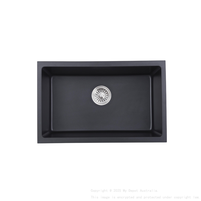 680*430*230mm Cora Black Undermount Granite Sink