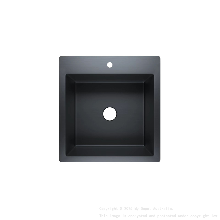 430*400mm Cora Single Bowl Laundry Sink Matt Black