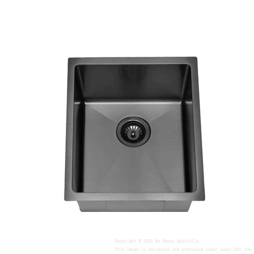 Stainless Steel Undermount Sink (R10 Corner) Gun Metal