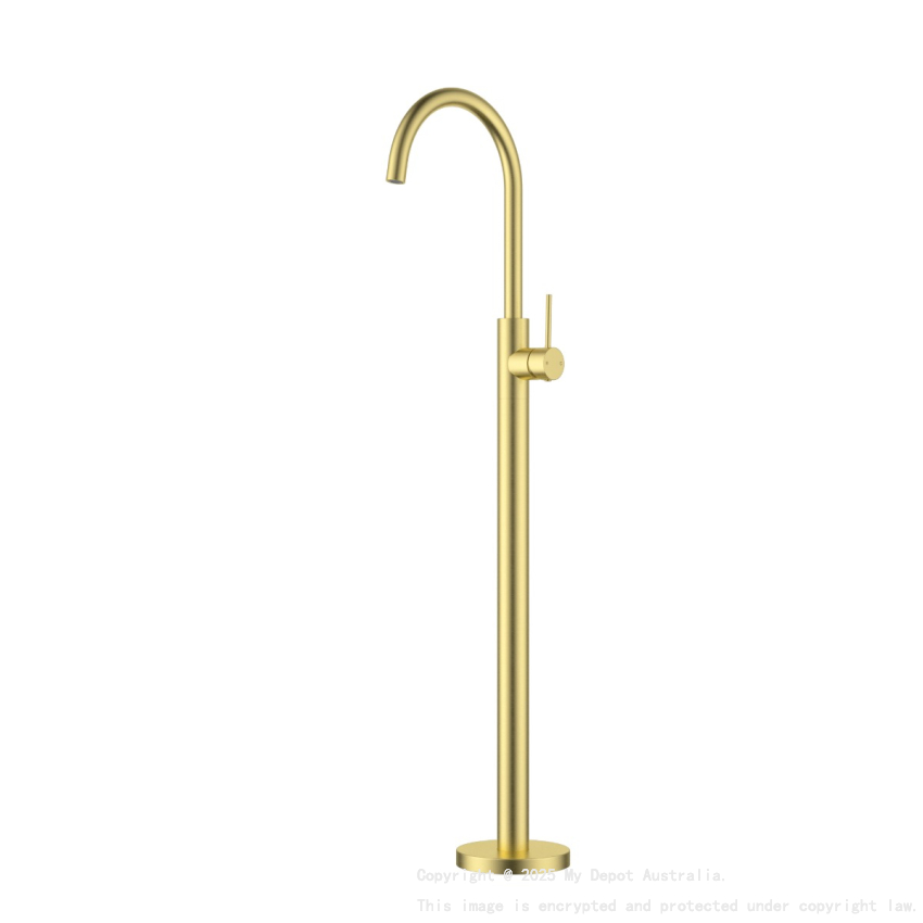 Otus Slimline FreeStanding Bath Mixer Brushed Gold