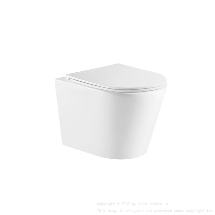 Zara66 Wall-Hung Pan (Rimless) With Thick Uf Seat Cover 