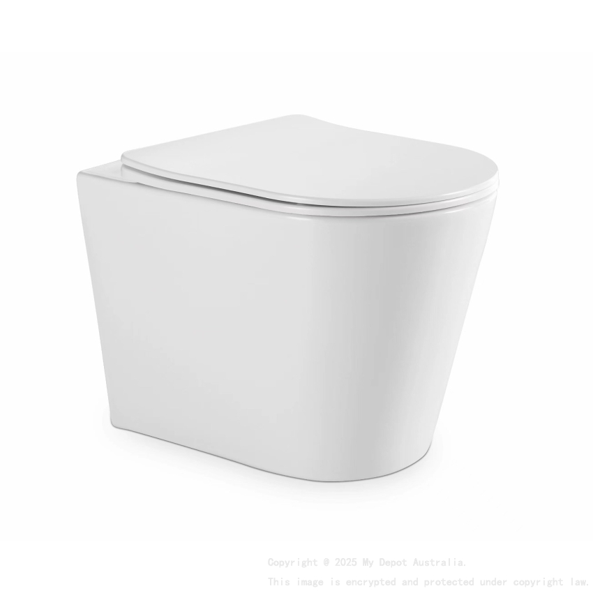 545*360*140mm Gloss White Acadia Tornado Rimless Wall Faced Floor Pan