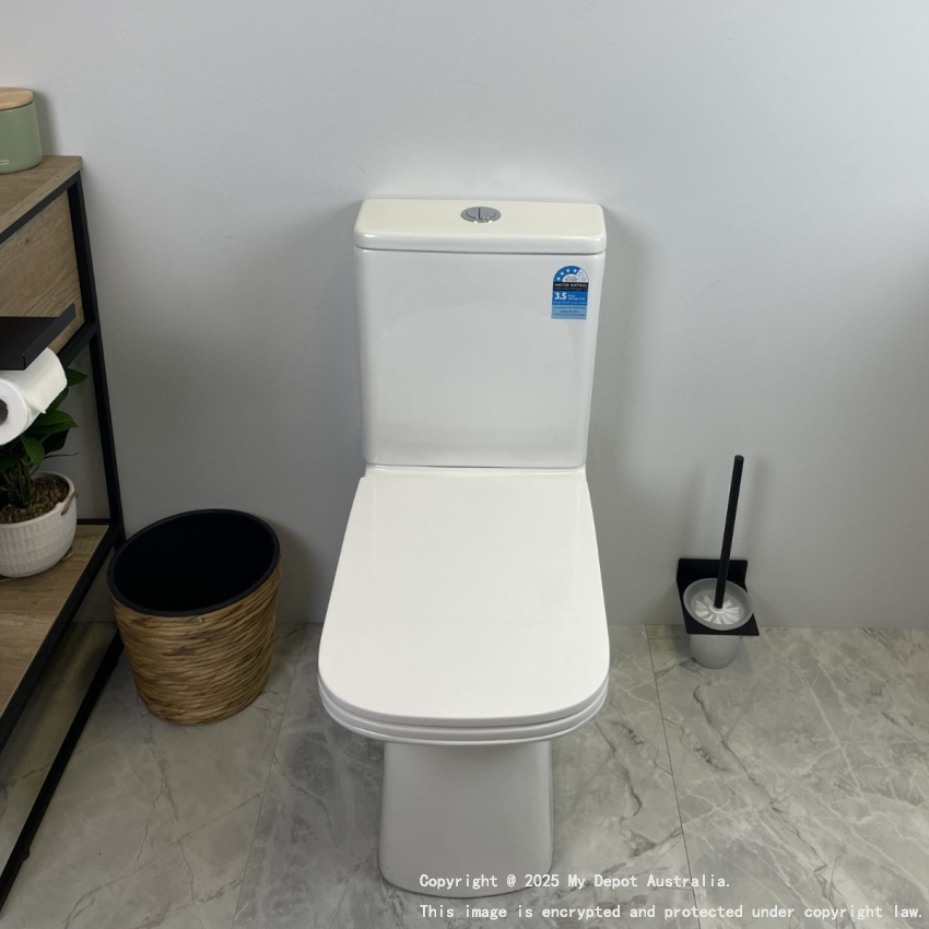 Aria Back- To-Wall Toilet Suite (Rimless) With Slim Pp Seat Cover(620*340*800) With Bottom Inlet Cistern T1B 