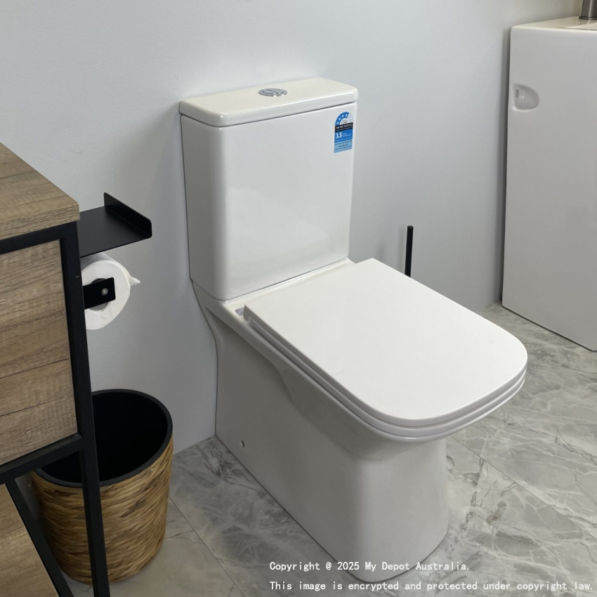 Aria Back- To-Wall Toilet Suite (Rimless) With Slim Pp Seat Cover(620*340*800) With Bottom Inlet Cistern T1B 