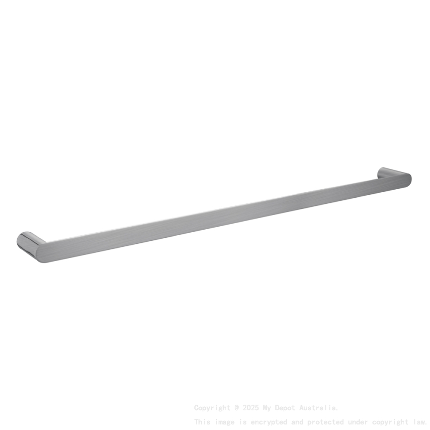 Bellino Solid Brass Brushed Nickel 800mm Single Towel Rail