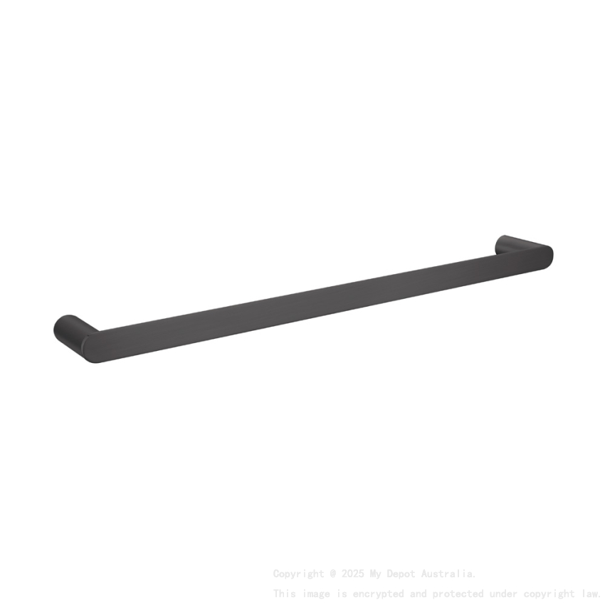 Bellino Solid Brass Gun Metal Grey 600mm Single Towel Rail
