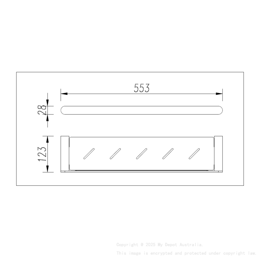 Bellino Matte Black Shower Shelf