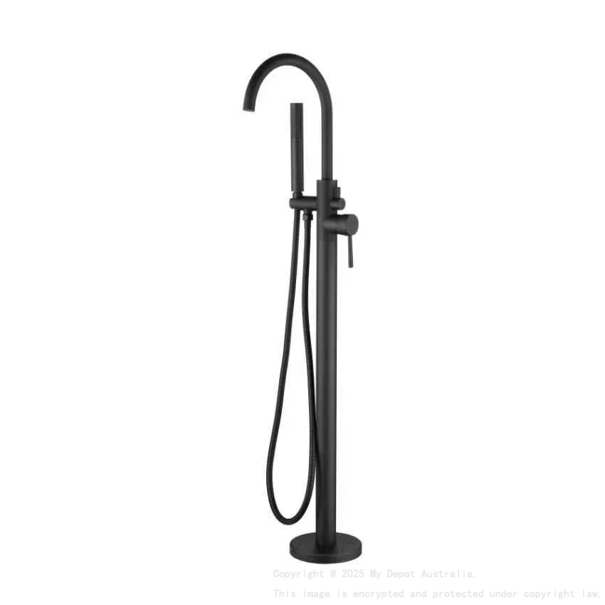 Otus Free Standing bath mixer with hand shower Matt Black