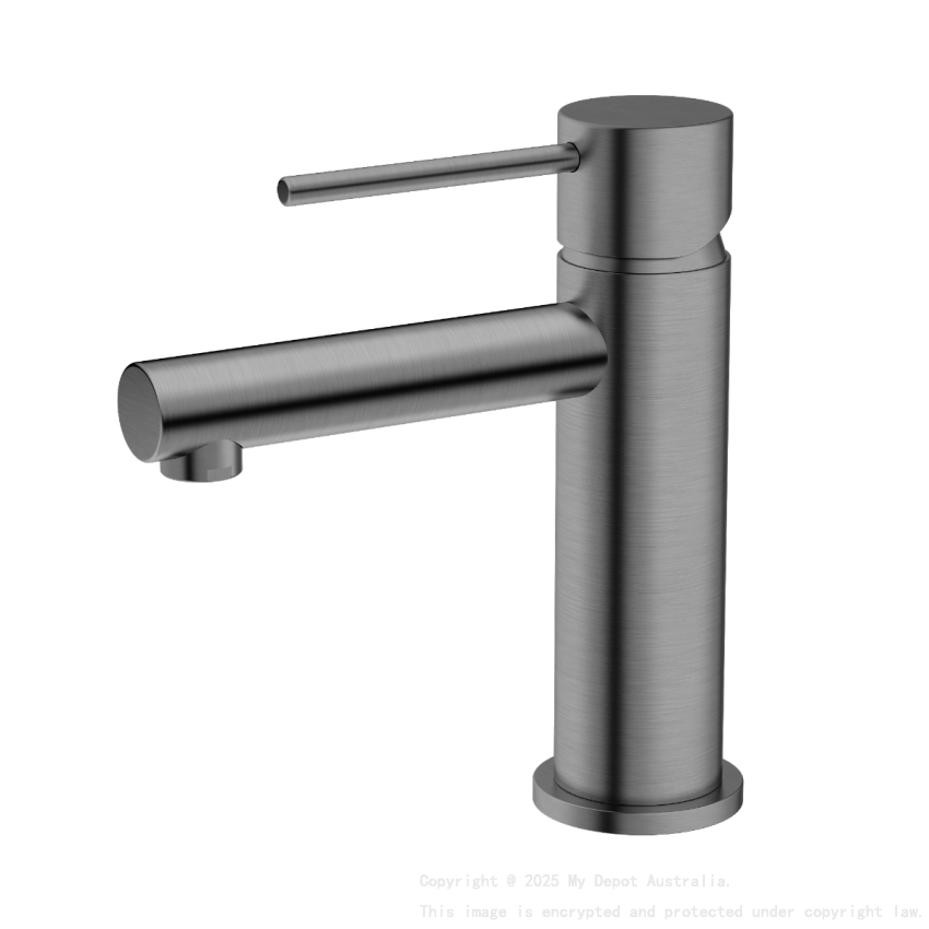 Round Basin Mixer Brushed Nickel