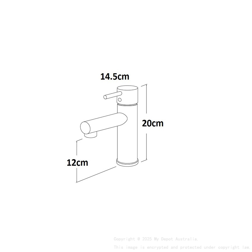 Round Basin Mixer Matte Black