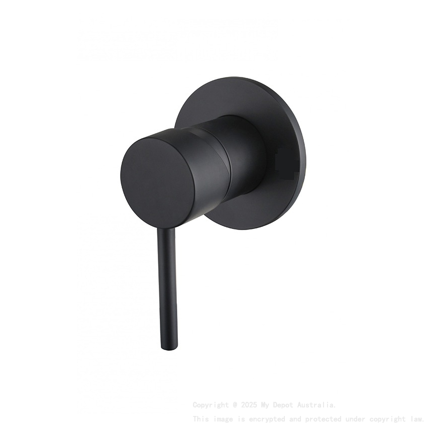 Round Matte Black Shower Mixer
