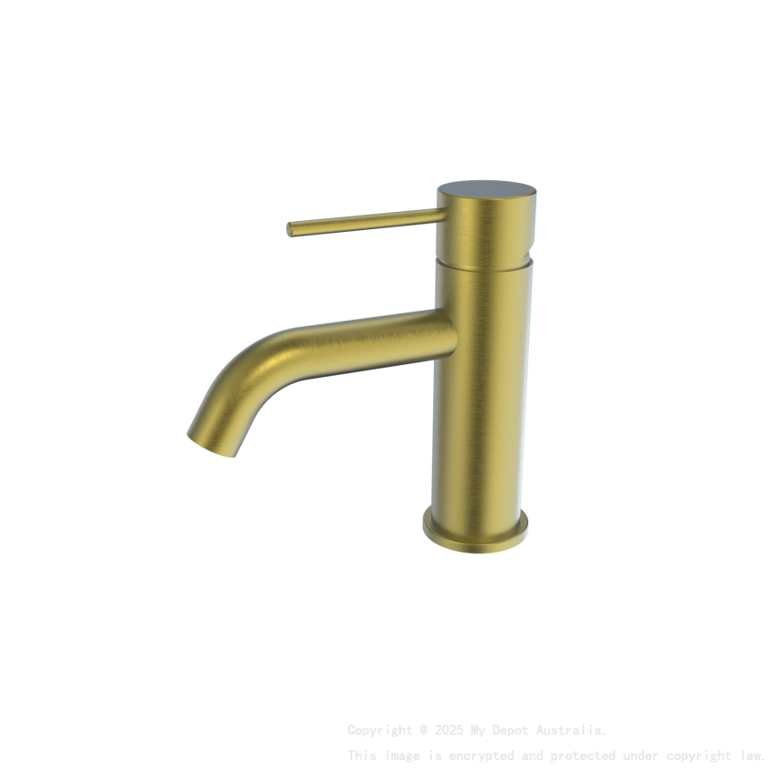 Morgan Rund Brushed Gold Basin Mixer
