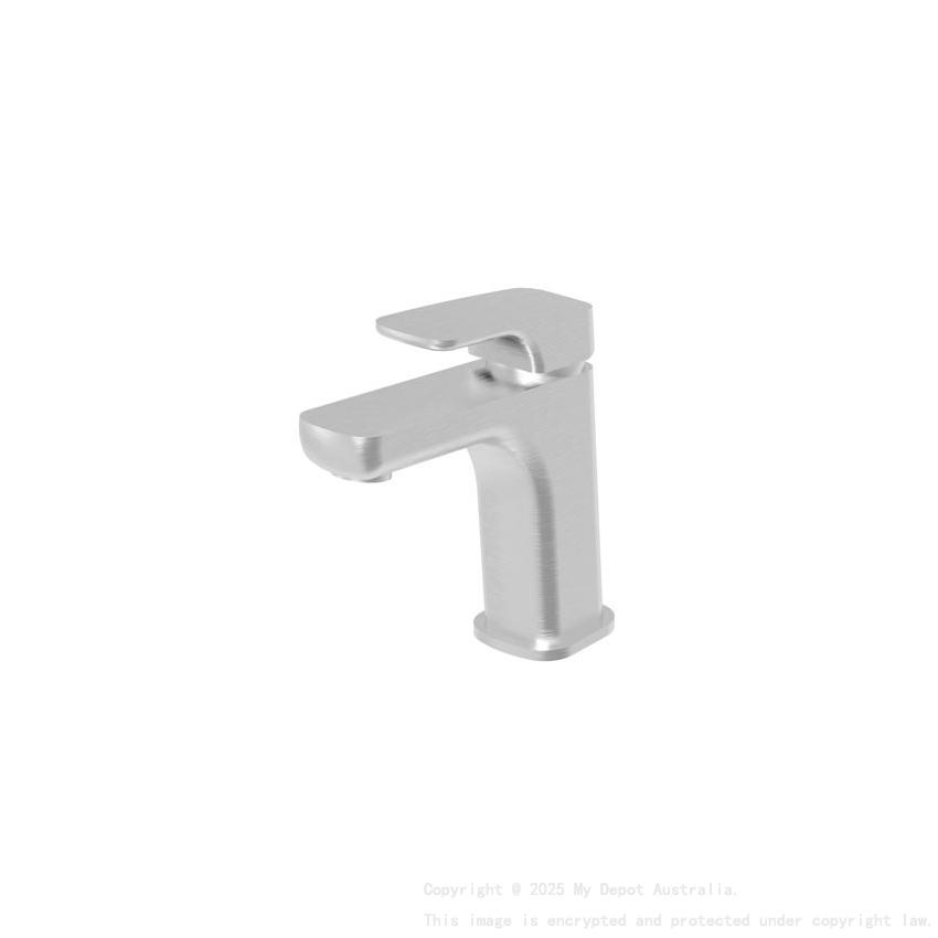 Kompakt Eckig Brushed Nickel Basin Mixer