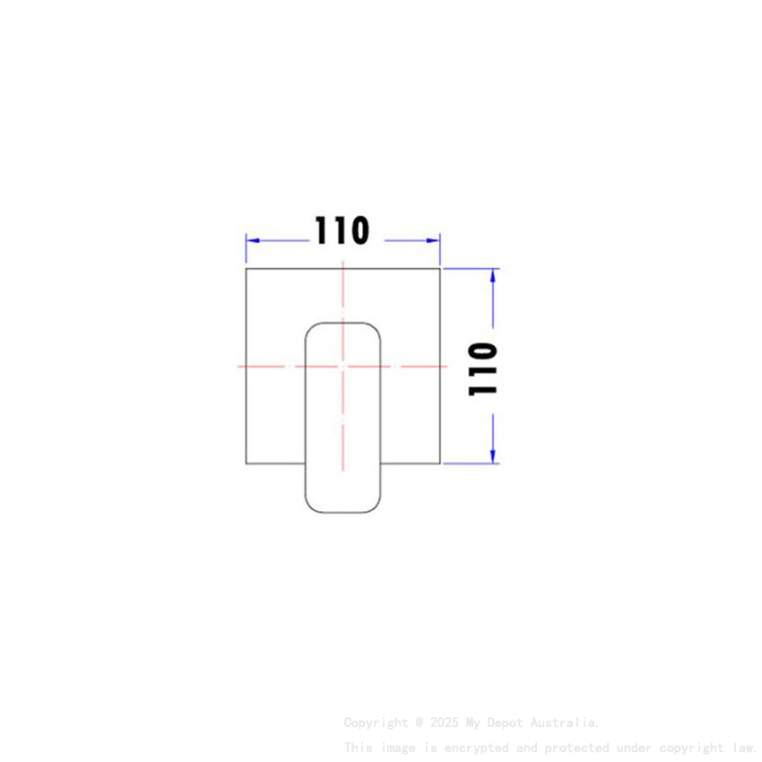 Kompakt Eckig Chrome Shower Mixer