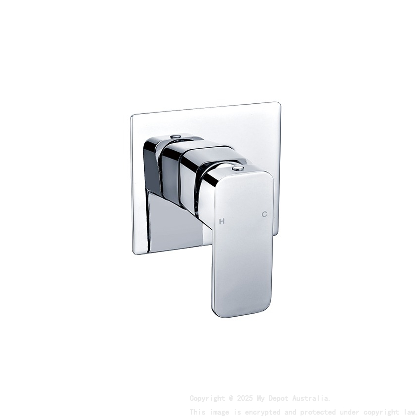 Kompakt Eckig Chrome Shower Mixer
