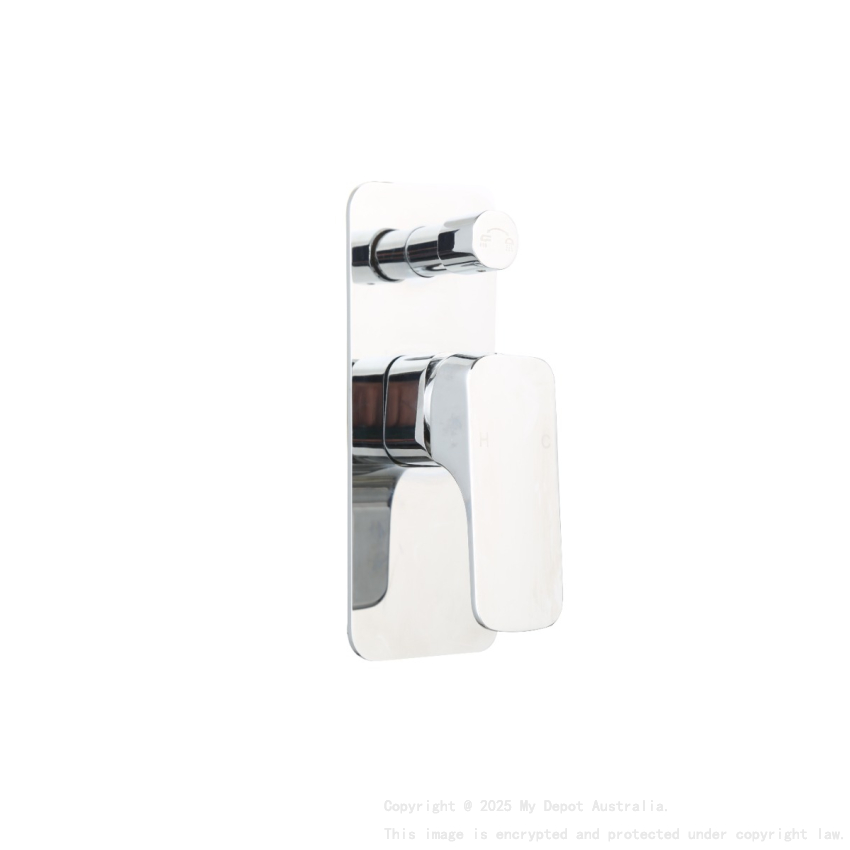 Kompakt Eckig Divertor Chrome Mixer