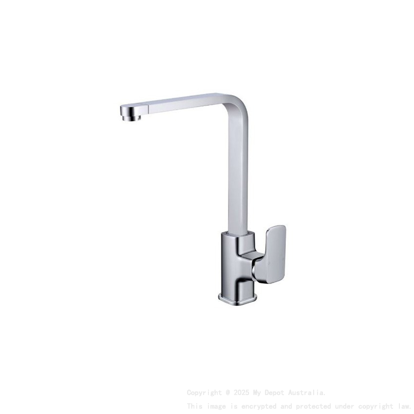 Kompakt Eckig Brushed Nickel Sink Mixer