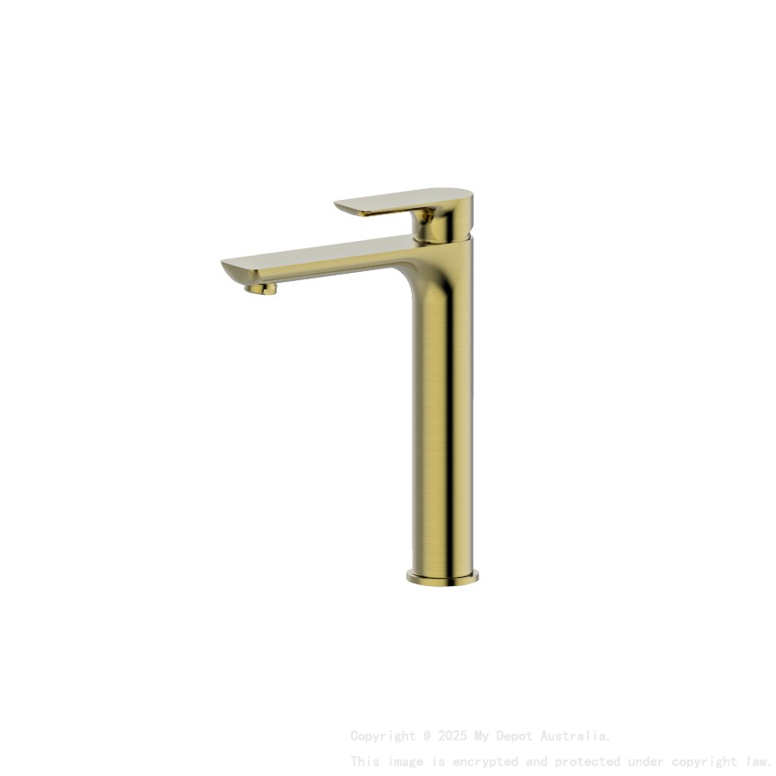 Luxus Tower Basin Mixer Burshed Gold