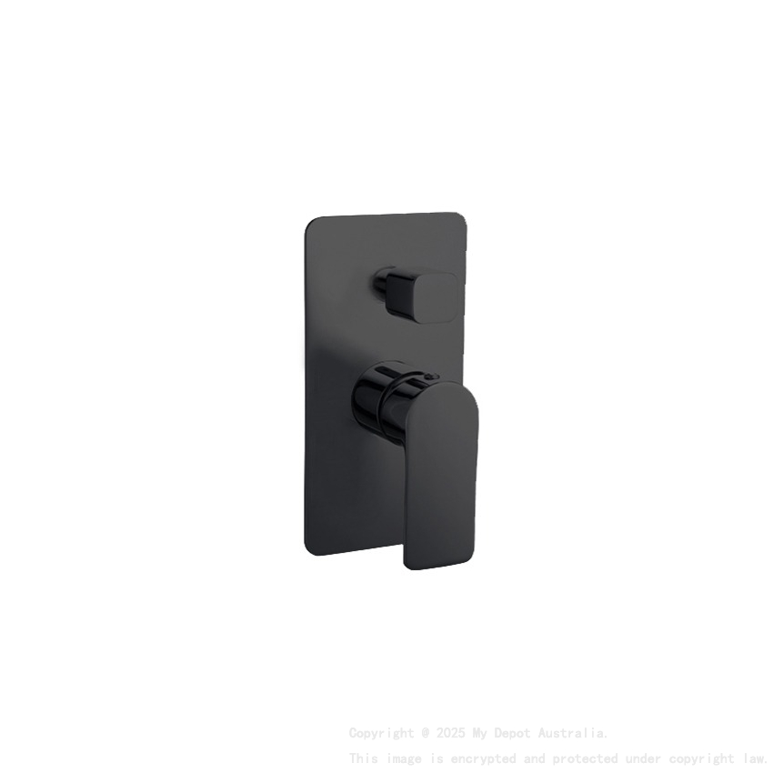Luxus Shower Diverter Mixer Matte Black Trim Kit