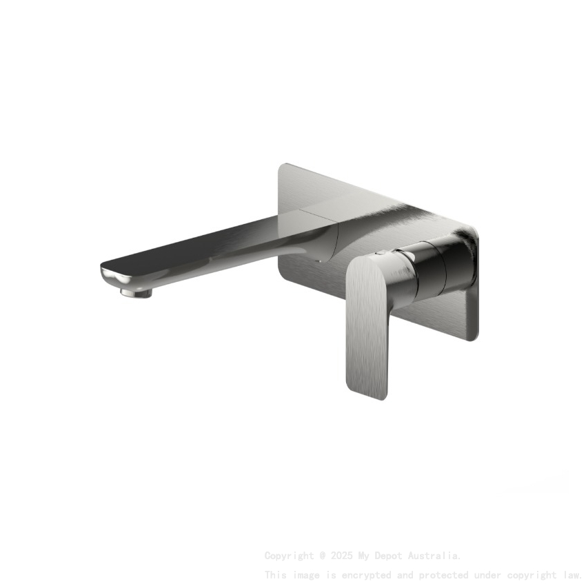 Luxus Bath/Basin Mixer With Spout Brushed Nickel Trim Kit