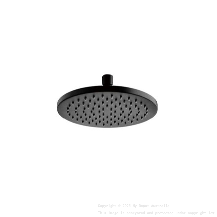 Round Rain Shower Head 200mm Matte Black