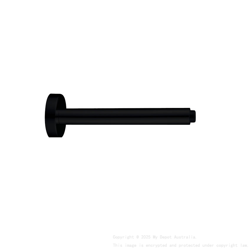 Round Ceiling Shower Arm 300mm Matte Black