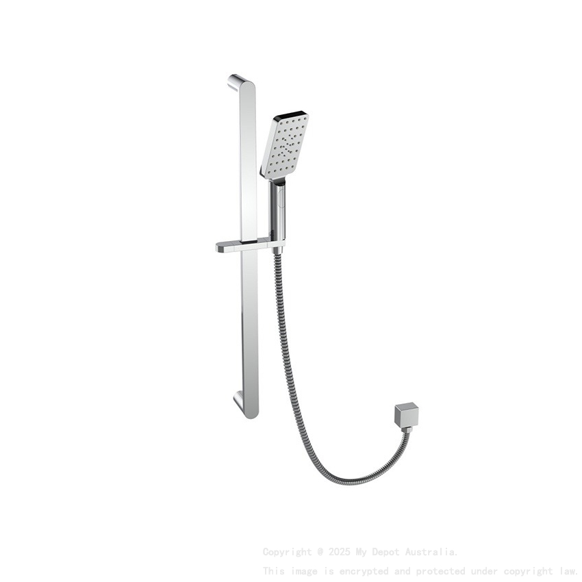 Oval Brass Chrome Sliding Rail Shower 3 Spray Function Hand Shower Head