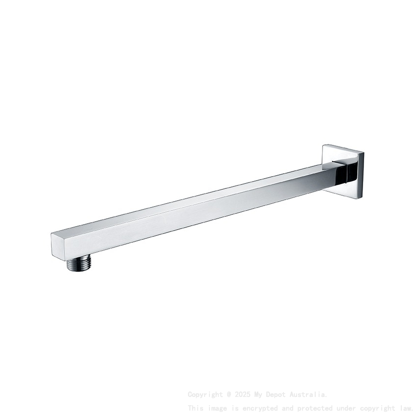 Square Shower Arm 400mm Chrome