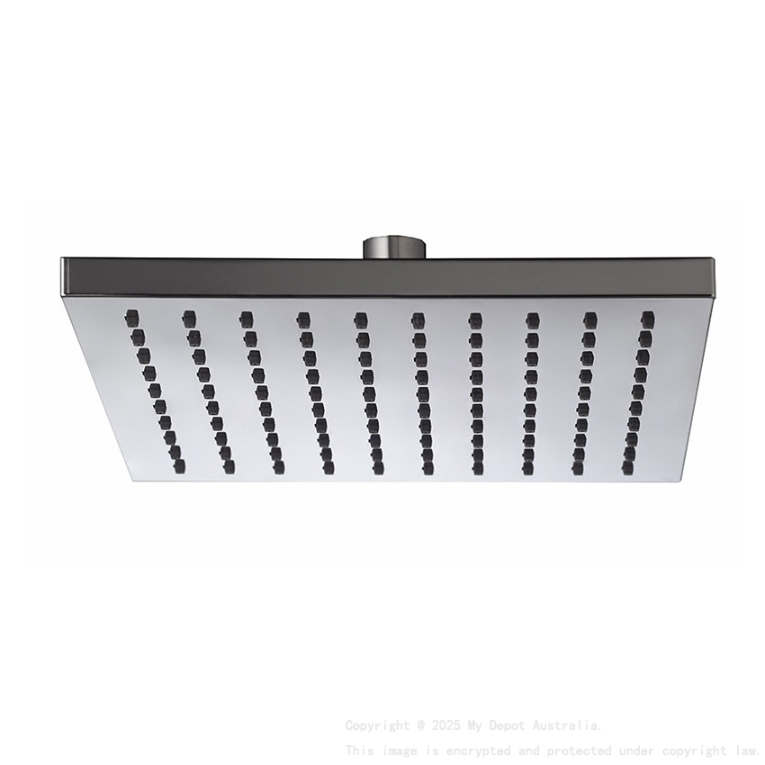 Square ABS Rain Shower Head 200mm Chrome