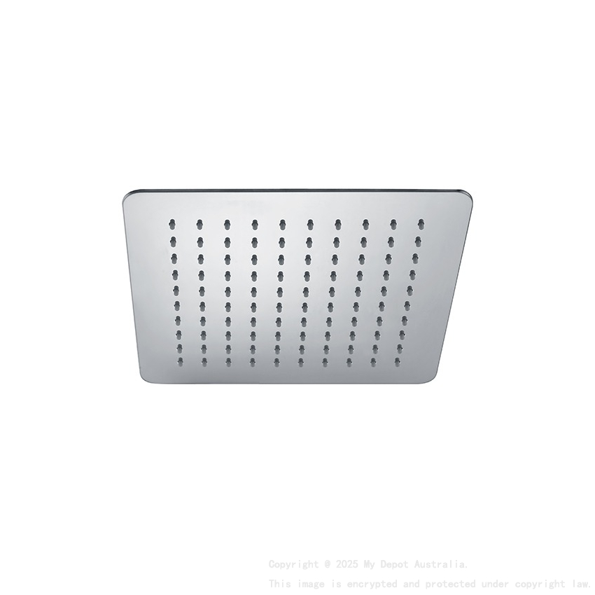 Square Rain Shower Head 200mm Matte Black