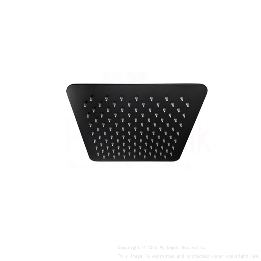 Square Rain Shower Head 250mm Matte Black