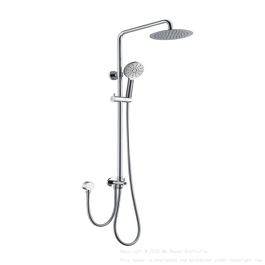 Rund Chrome Sliding Rail With 3 Spray Function Hand Shower