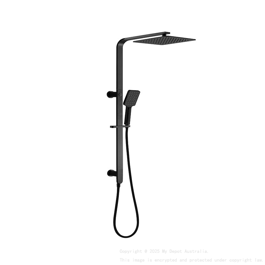 Luxus Matte Black Sliding Rail With 3 Spray Function Hand Shower