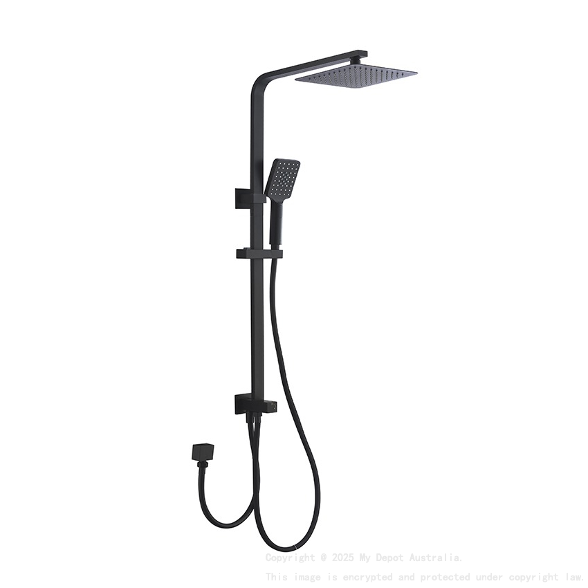 Eckg Matte Black Sliding Rail With 3 Spray Function Hand Shower