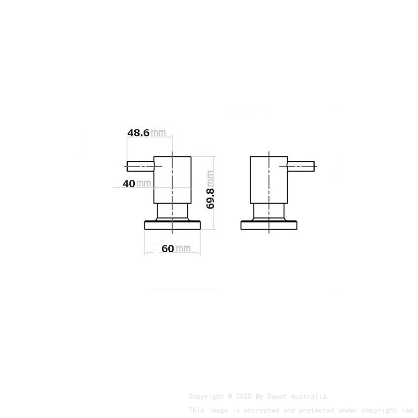 Rund Premium Dr Brass Wall Top Assembly Quarter Turn Brushed Nickel