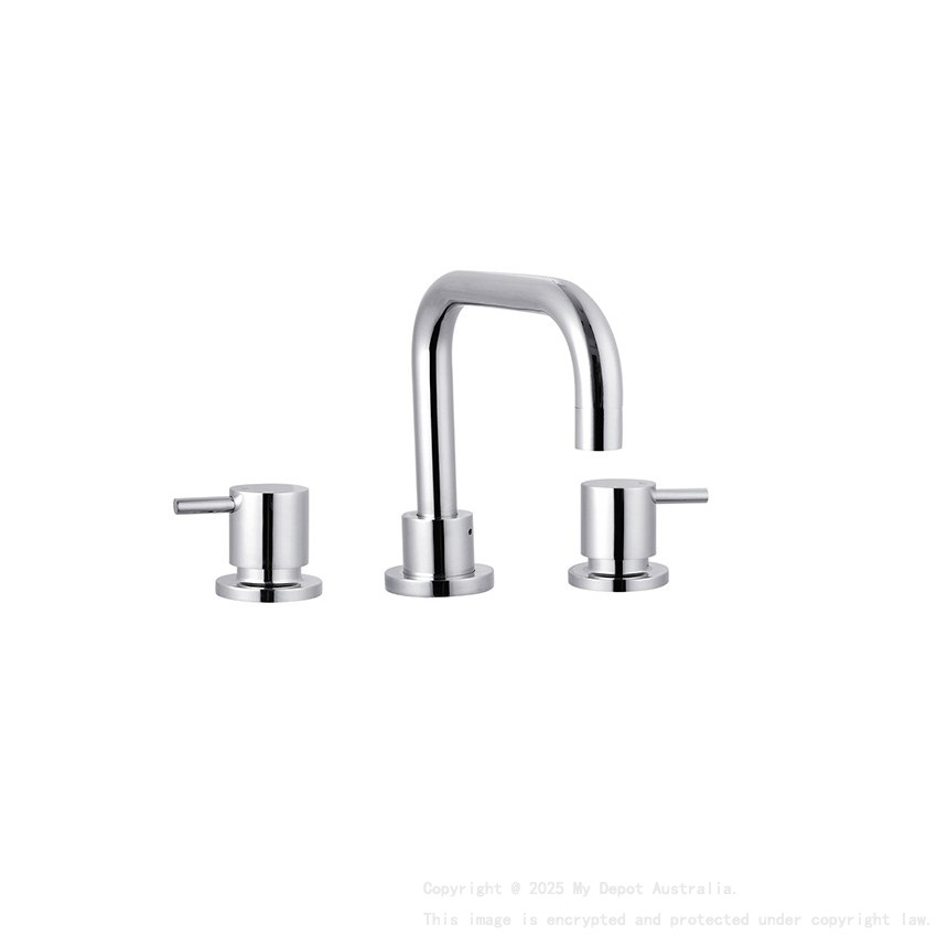 Rund Premium Dr Brass Basin Set Quarter Turn Chrome