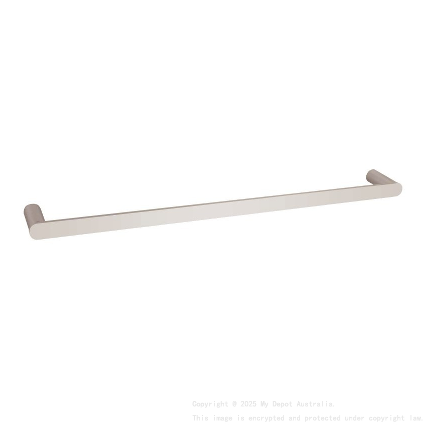 Brushed Nickel Single Towel Rail 600mm