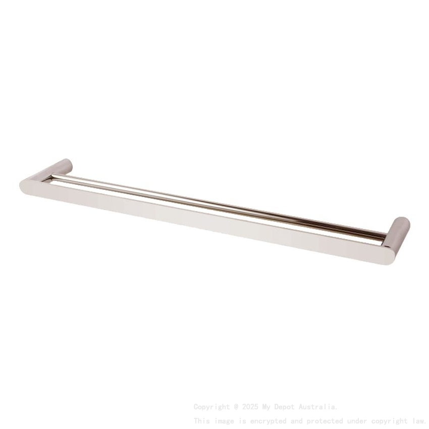 Brushed Nickel Double Towel Rail 800mm