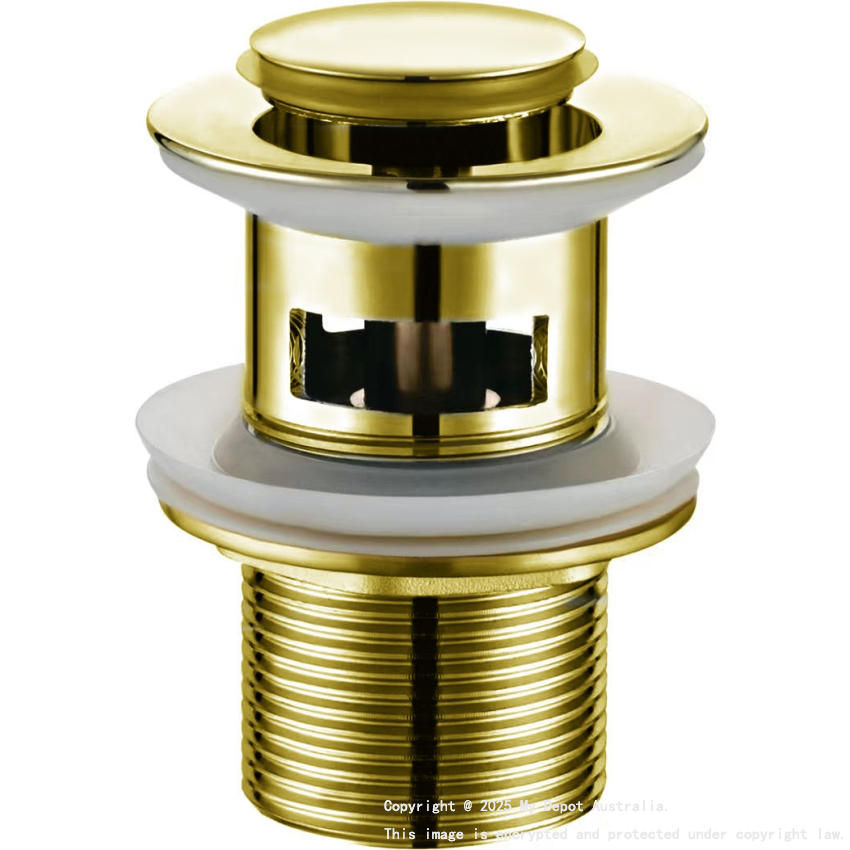 Pop-up Waste Basin Non Overflow 32mm Brushed Gold