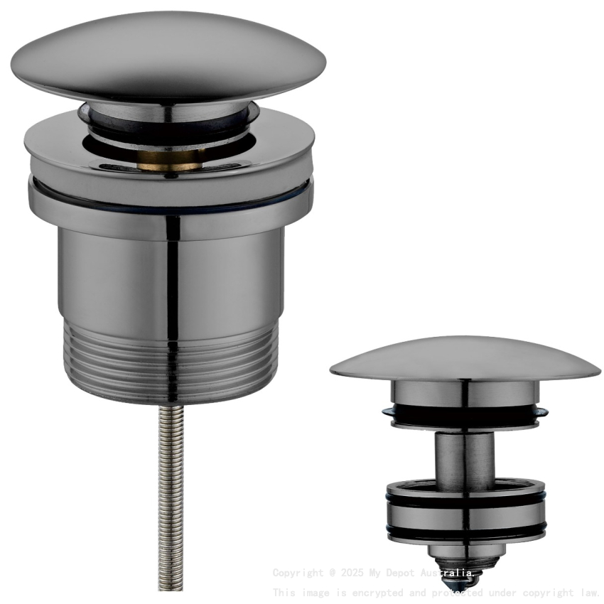 Universal Pop Up Waste Gun Metal