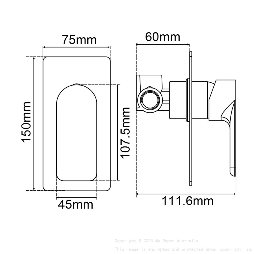 VOG Series Solid Brass Black Shower/Bath Wall Mixer(color up)