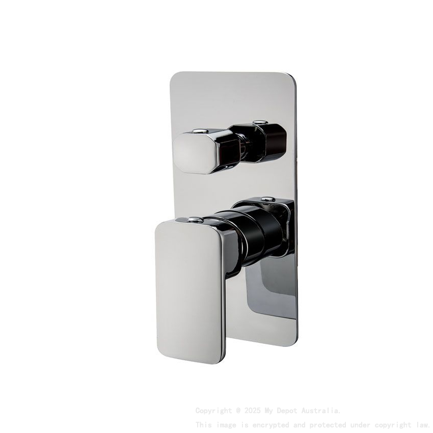 IVANO Series Solid Brass Chrome Bath/Shower Wall Mixer with Diverter Wall Mounted