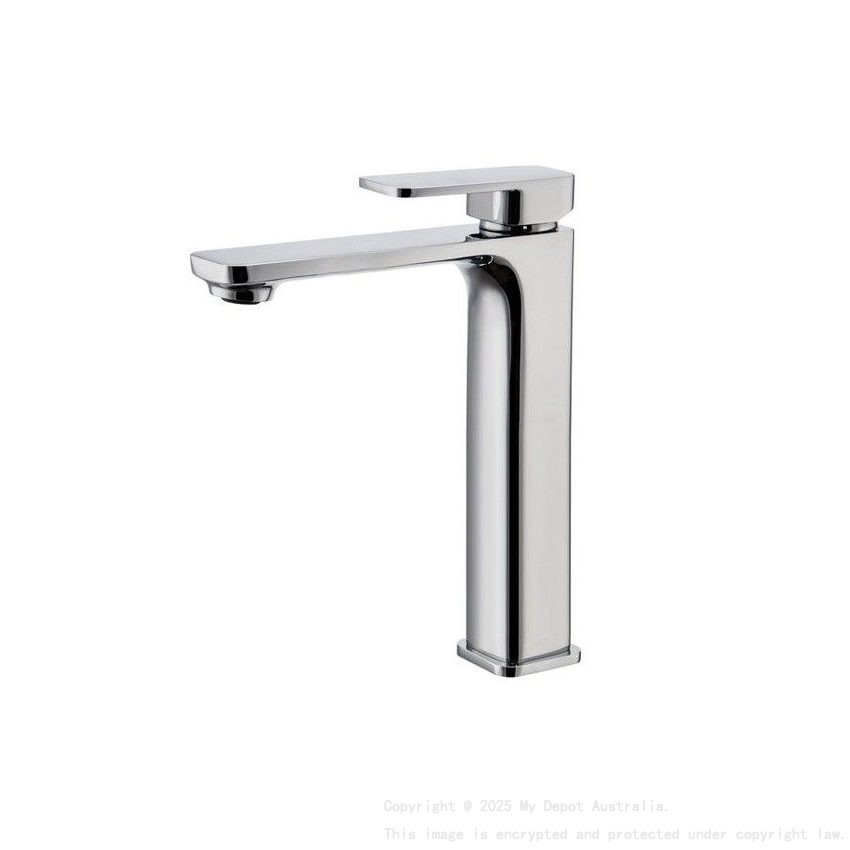 IVANO Solid Brass Chrome Square Tall Basin Mixer