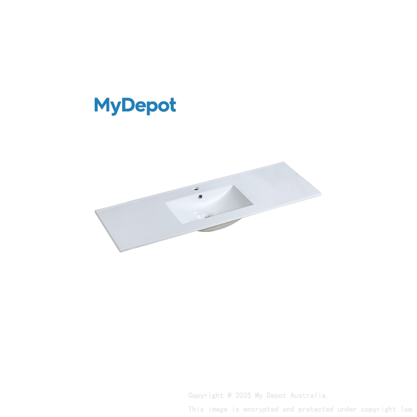 1500mm Gloss White Ceramic Vanity Top